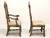 Mid 20th Century Walnut Spanish Baroque Style Dining Chairs - Set of 6
