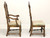 SOLD - Mid 20th Century Walnut Spanish Baroque Style Dining Chairs - Set of 6