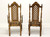 Mid 20th Century Walnut Spanish Baroque Style Dining Chairs - Set of 6