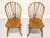SOLD - HALE Mid 20th Century Solid Oak Windsor Dining Side Chairs - Pair B