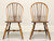 SOLD - HALE Mid 20th Century Solid Oak Windsor Dining Side Chairs - Pair B