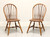 SOLD - HALE Mid 20th Century Solid Oak Windsor Dining Side Chairs - Pair A