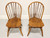 SOLD - HALE Mid 20th Century Solid Oak Windsor Dining Side Chairs - Pair A