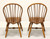 SOLD - HALE Mid 20th Century Solid Oak Windsor Dining Side Chairs - Pair A