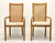 SOLD - DREXEL Accolade Campaign Style Dining Armchairs - Pair