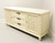 SOLD - Mid 20th Century Ivory Painted Slightly Distressed Spanish Style Triple Dresser