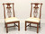 SOLD - HARDEN Solid Cherry Chippendale Style Straight Leg Dining Side Chairs - Pair B