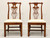 SOLD - HARDEN Solid Cherry Chippendale Style Straight Leg Dining Side Chairs - Pair B