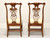 SOLD - HARDEN Solid Cherry Chippendale Style Straight Leg Dining Side Chairs - Pair A