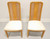 BERNHARDT Caned Burl Maple Contemporary Dining Side Chair - Pair A