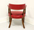 SOLD - HICKORY CHAIR Mid 20th Century Red Faux Leather Library / Office Chair - B