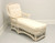 SOLD - Antique Victorian White Painted Wicker Chaise Lounge