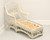 SOLD - Antique Victorian White Painted Wicker Chaise Lounge