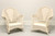 SOLD - Antique Victorian White Painted Wicker Chair and Rocker - Pair