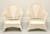 SOLD - Antique Victorian White Painted Wicker Chair and Rocker - Pair