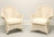 SOLD - Antique Victorian White Painted Wicker Chair and Rocker - Pair