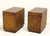 UNIQUE FURNITURE Mid 20th Century Asian Style Nightstands - Pair