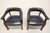 SOLD - GORDON'S Late 20th Century Leather Game Chairs on Casters - Pair A