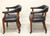 SOLD - GORDON'S Late 20th Century Leather Game Chairs on Casters - Pair A