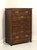 SOLD - THOMASVILLE Mystique Walnut Parquetry Asian Influenced Chest of Drawers