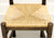 SOLD - Mid 20th Century Ladder Back Side Chairs with Rush Seats - Pair B