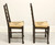 SOLD - Mid 20th Century Ladder Back Side Chairs with Rush Seats - Pair A