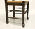 SOLD - Mid 20th Century Ladder Back Side Chairs with Rush Seats - Pair A