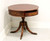 SOLD - GORDON'S Late 20th Century Mahogany & Leather Drum Side Table