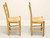 SOLD - Mid 20th Century Oak Ladder Back Side Chairs with Rush Seats - Pair A