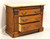 HICKORY WHITE Neoclassical Style Marble Top Bachelor Chest