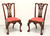 SOLD - CRAFTIQUE Mahogany Chippendale Ball in Claw Dining Side Chairs - Pair A