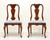 SOLD - Late 20th Century Cherry Queen Anne Style Dining Side Chairs - Pair B