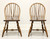 SOLD - HABERSHAM Pine Windsor Dining Side Chairs - Pair B