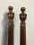 SOLD - CRAFTIQUE Mahogany Twin Size Pencil Post Beds - Pair