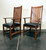 SOLD OUT - Mission Arts & Crafts Craftsman Cherry Arm Chairs with Leather Seats - Set of 2