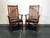 SOLD OUT - Mission Arts & Crafts Craftsman Cherry Arm Chairs with Leather Seats - Set of 2