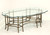 SOLD - Vintage Transitional Style Glass Top Coffee Cocktail Table with Metal Tree Branch Base