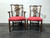 SOLD OUT - English Carved Chippendale Straight Leg Dining Chairs - Set of 8