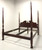 SOLD - Late 20th Century Cherry King Size Rice Carved Four Poster Bed by Universal Furniture
