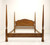 SOLD - DIXIE Sheffield Manor Pecan Chippendale Style Queen Size Four Poster Bed