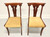 Mid 20th Century Cherry Empire Style Dining Side Chairs - Pair A