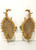 SOLD - Antique Early 20th Century Carved Wood Electrified Candle Mirror Wall Sconces - Pair A