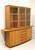 SOLD - SKOVBY Danish Modern Teak & Oak Bowfront China Display Cabinet