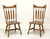 SOLD - TEMPLE STUART Rockingham Maple Windsor Cattail Dining Side Chairs - Pair B