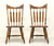 SOLD - TEMPLE STUART Rockingham Maple Windsor Cattail Dining Side Chairs - Pair A