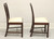 WELLINGTON HALL Mahogany Chippendale Straight Leg Dining Side Chairs - Pair A