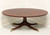 SOLD - Vintage Oval Banded Mahogany Georgian Style Coffee Cocktail Table