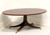 SOLD - Vintage Oval Banded Mahogany Georgian Style Coffee Cocktail Table