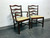 SOLD OUT - GEORGETOWN GALLERIES Solid Mahogany Ladder Back Dining Chairs - Set of 6 