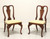 SOLD - HICKORY CHAIR Amber Mahogany Queen Anne Dining Side Chairs - Pair B